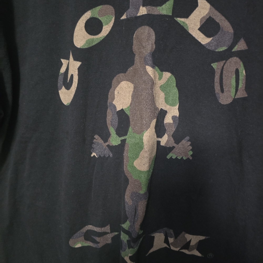 Men's Black Camo Gold's Gym Vintage T-Shirt